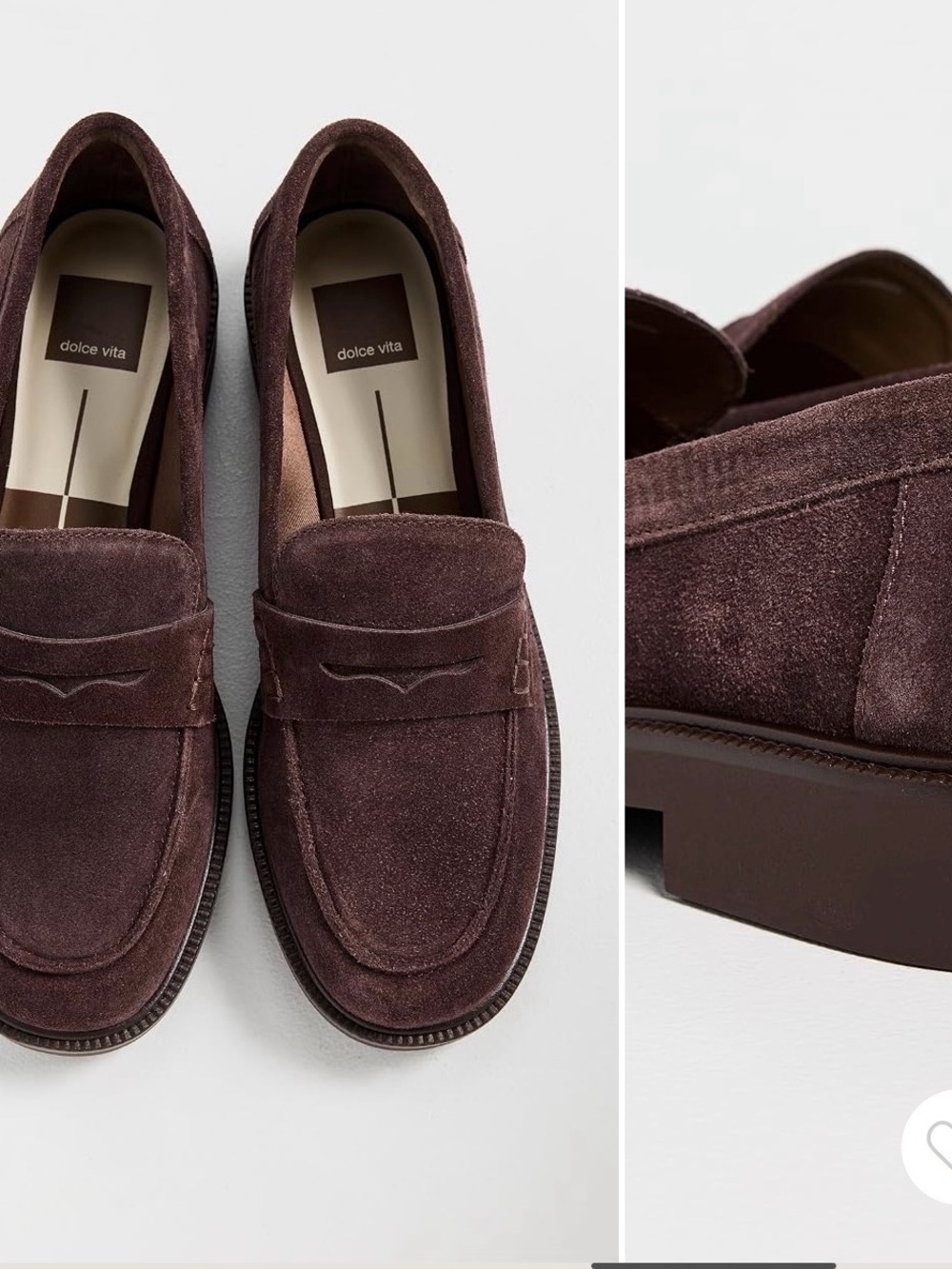 Dolce Vita Women's Suede Loafers - Dark Brown